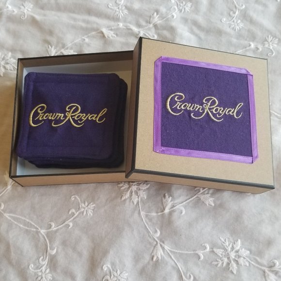 Crown Royal - purple coasters and box - Picture 3 of 3
